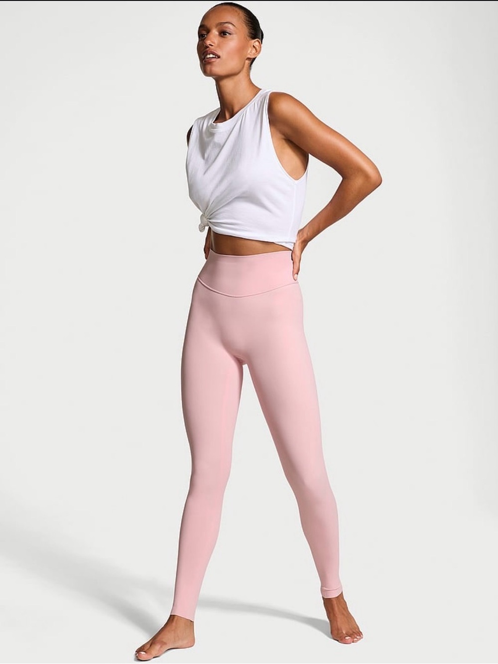 Victoria's Secret VSX Elevate Leggings XS 25" High Rise Dusty Rose NWT